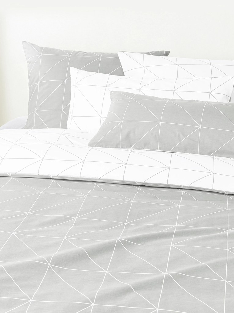 Katoenen dekbedovertrek Marla met patroon