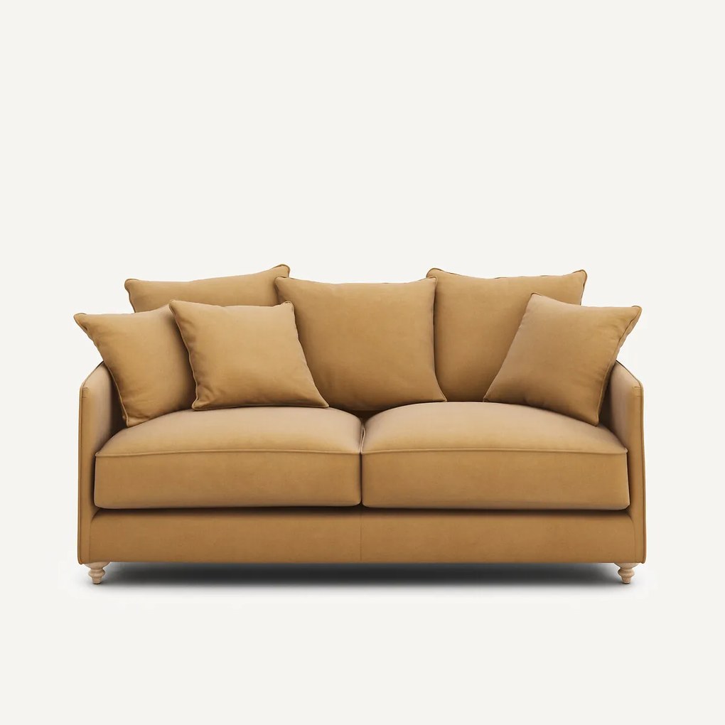 3-zits compacte slaapbank in linnen fluweel, LAZARE