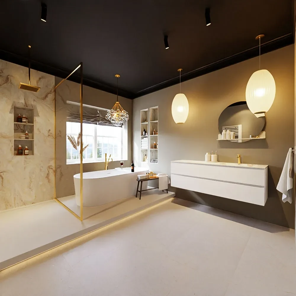 Mondiaz Vica DLux badmeubel 150cm talc 2 lades met wastafel frappe rechts 1 kraangat