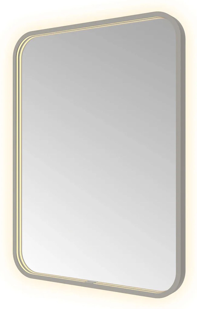 Hotbath &More Soft Square rechthoekige spiegel 60x80cm geborsteld gunmetal PVD