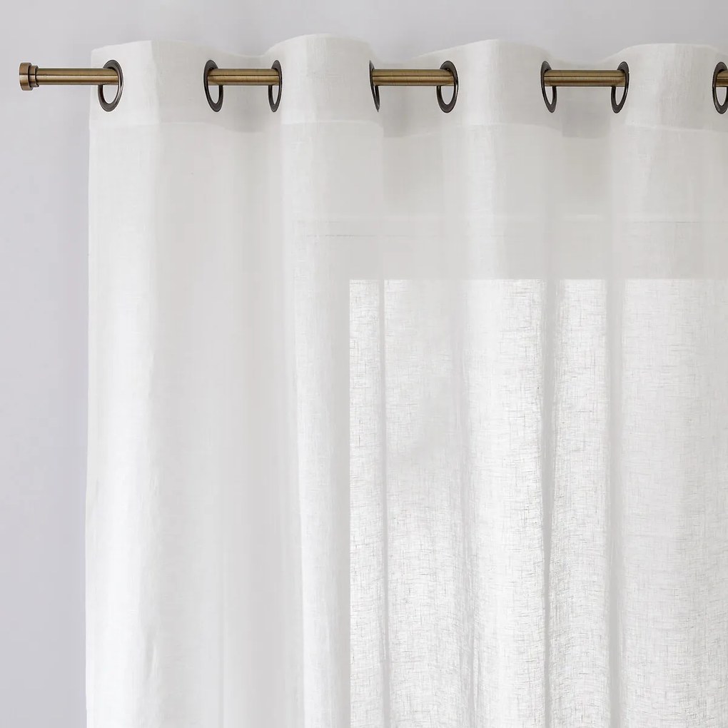 Glasgordijn in linnen met oogjes, Onega