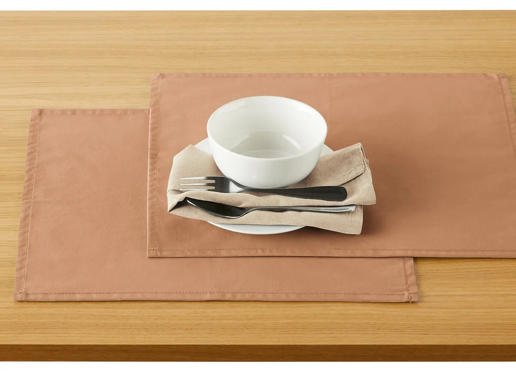 Set van 2 placemats in soepel gecoat katoen, Scénario