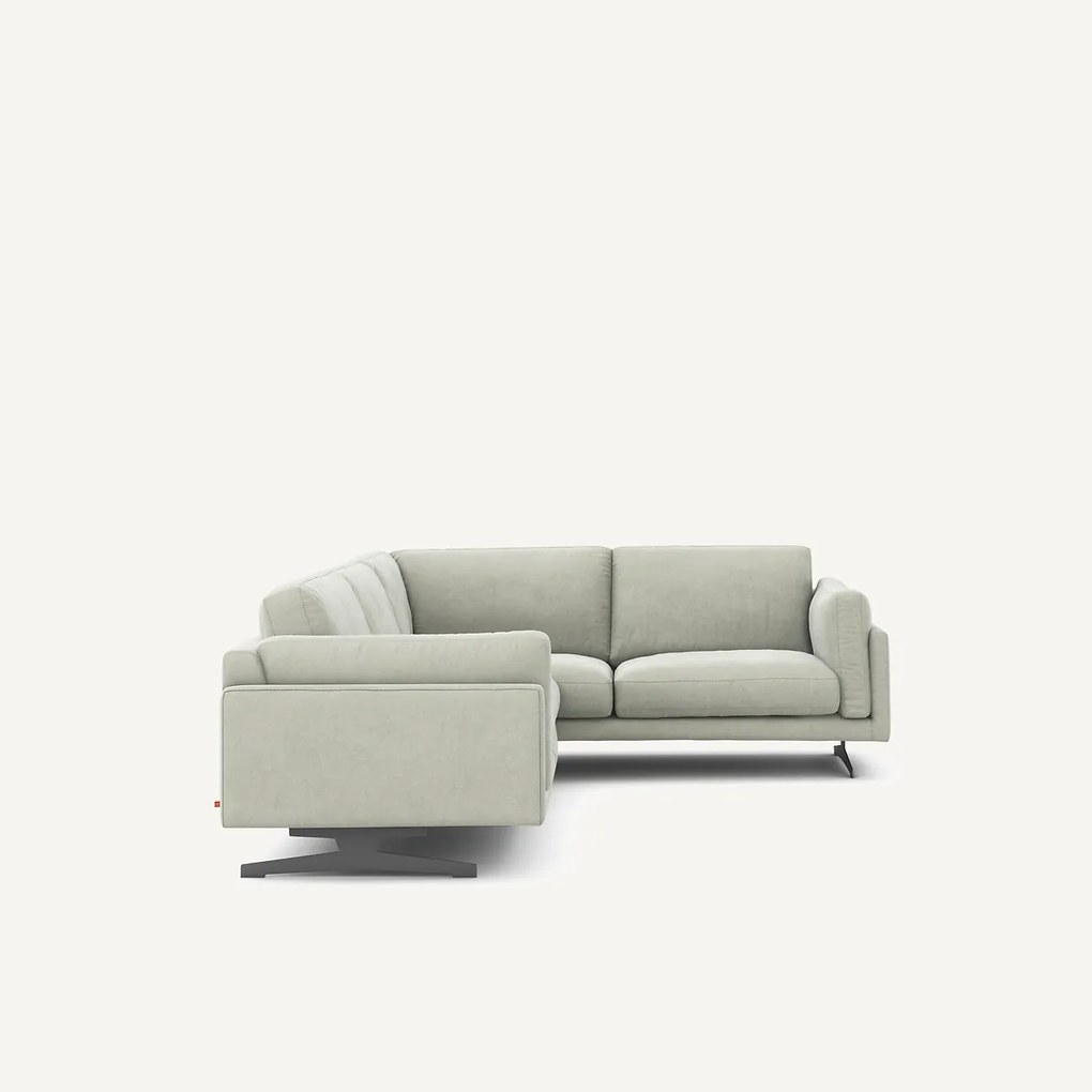 Hoekbank van stonewashed fluweel, CÉSAR