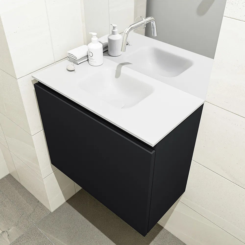 Mondiaz Olan 60cm toiletmeubel urban met wastafel talc midden geen kraangat