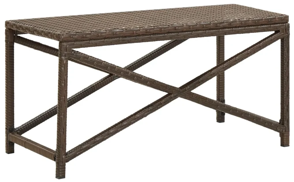 vidaXL Tuinbank 80 cm poly rattan bruin