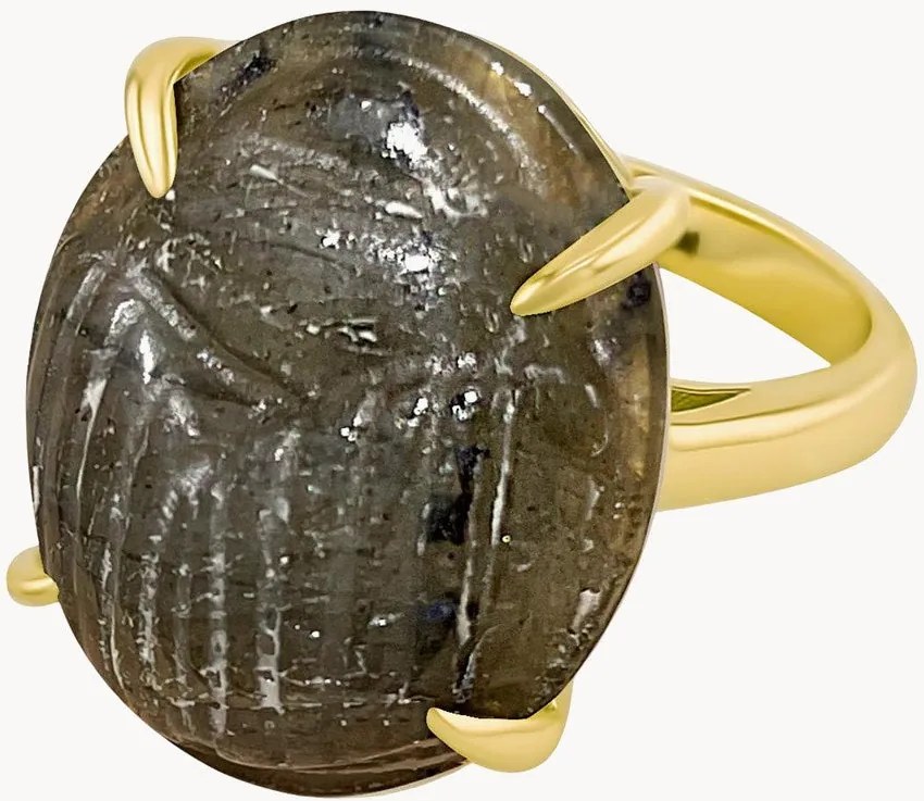 Vergulde ring Neo met labradoriet