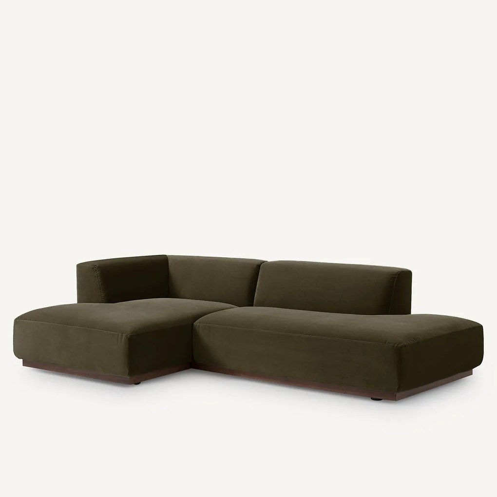 Linker hoekbank XL fluweel, Jacopo