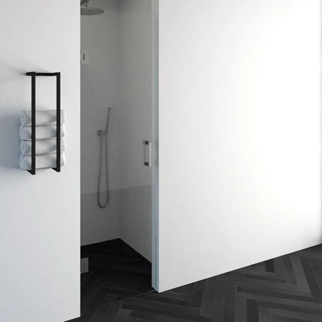BRAUER Create Douchedeur - 60x200cm - profielloos - antikalk - 8mm veiligheidsglas - geborsteld RVS 4JC13-60G