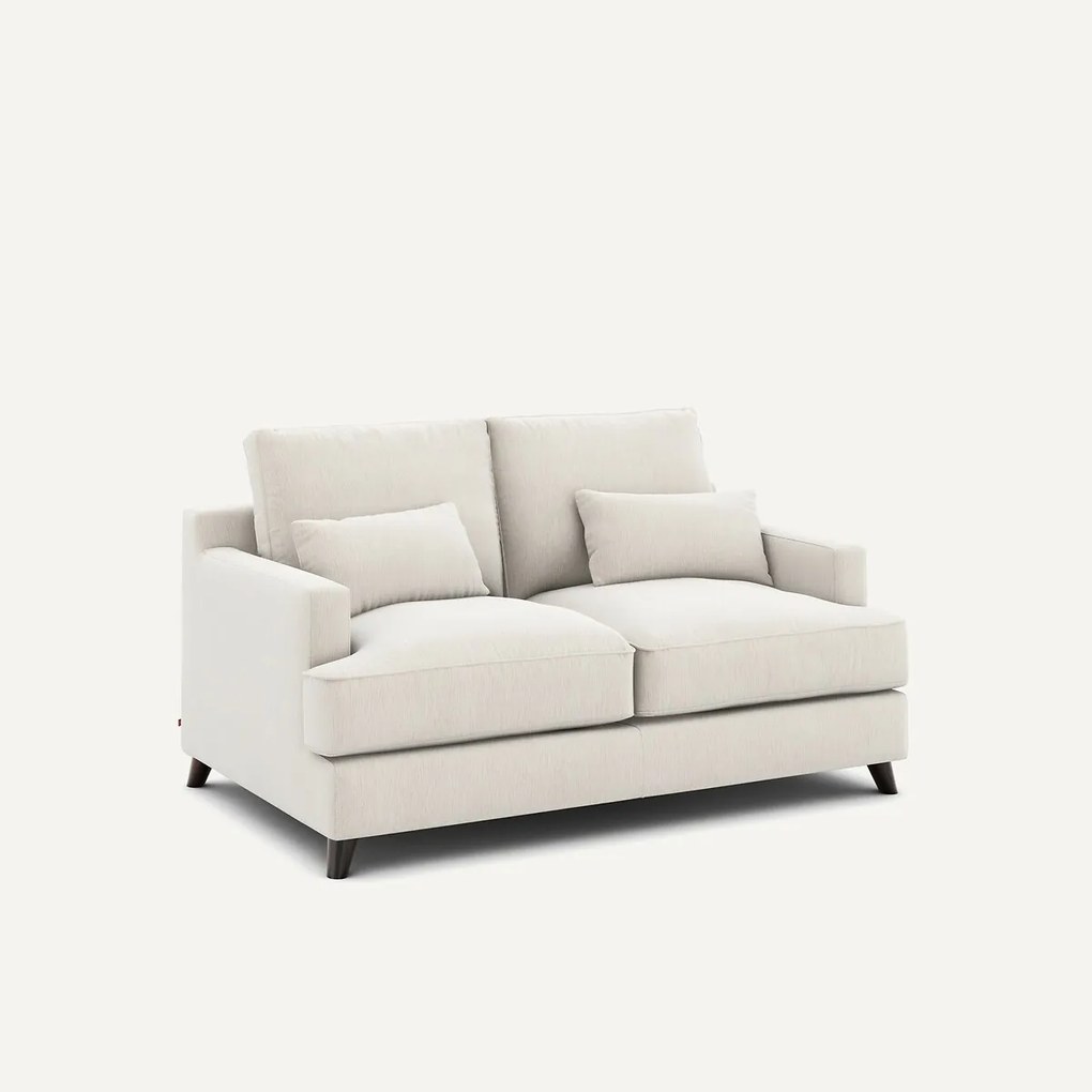 2-zits compacte bank in chenille fluweel, Alwine