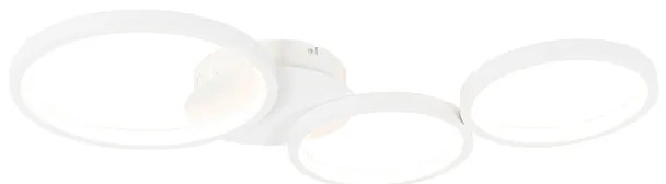 Design plafondlamp wit incl. LED 3-staps dimbaar 3-lichts - Pande