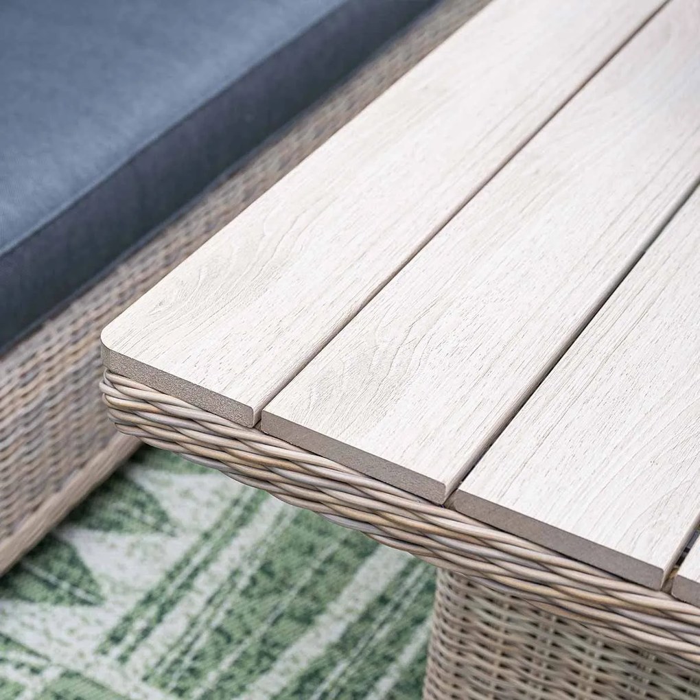 Garden impressions Nova lounge tuintafel 126,5x126,5 cm - light teak vironwood