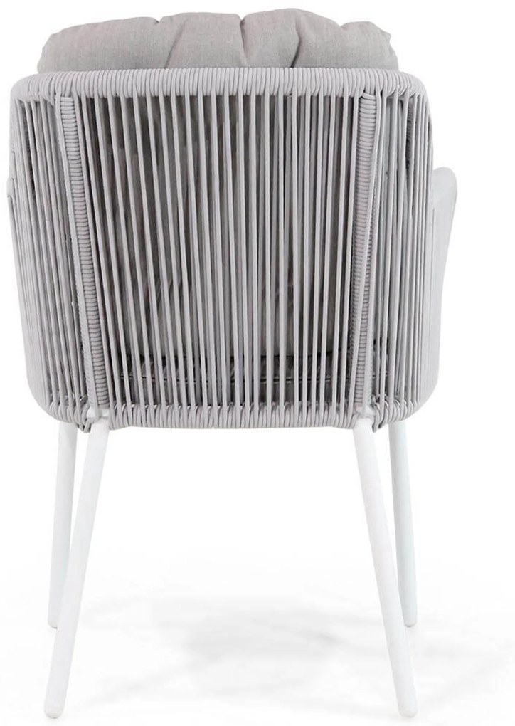 Tuinset 6 personen 220 cm Aluminium/rope Wit Santika Furniture Santika