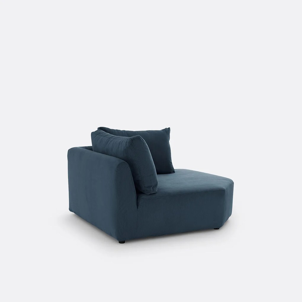 Moduleerbare hoekbank ribfluweel, Monica