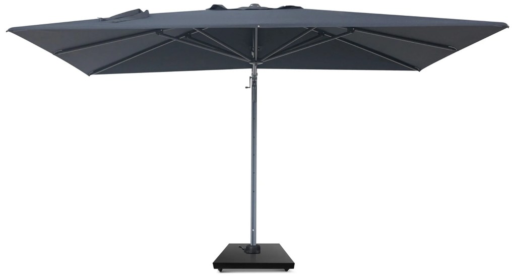Zweefparasol 3x3.5m S2 Excellent (incl. voet + hoes) Grijs-antraciet Camello Luna