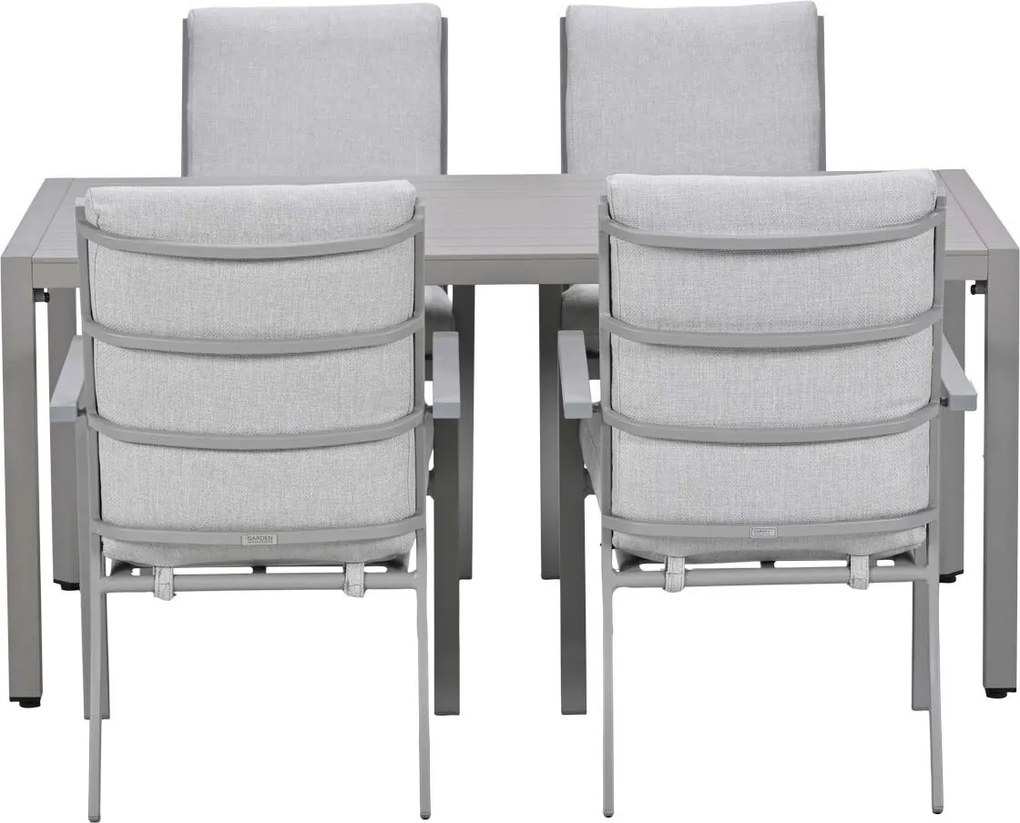 Garden Impressions Senja tuinset 5-delig taupe - Kasper tuintafel 160x90 cm