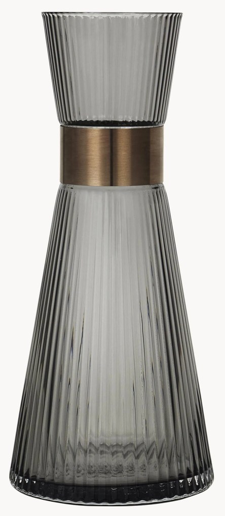 Mondgeblazen karaf Grand Cru van rookglas, 1 L