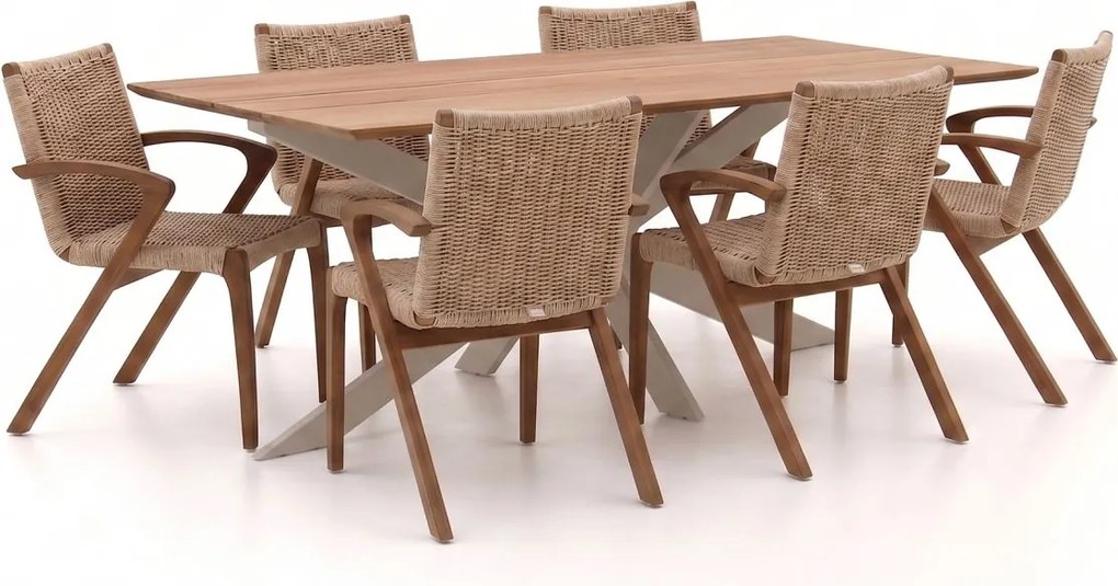 Diningset Bellagio  | 6 personen | Tuinset teakhout | 7-delig | Kees Smit Tuinmeubelen