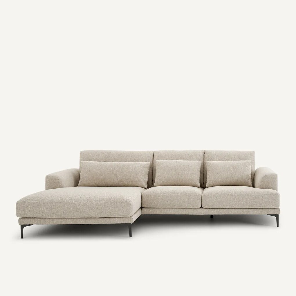 XL hoekbank links van badstof, MARSILE