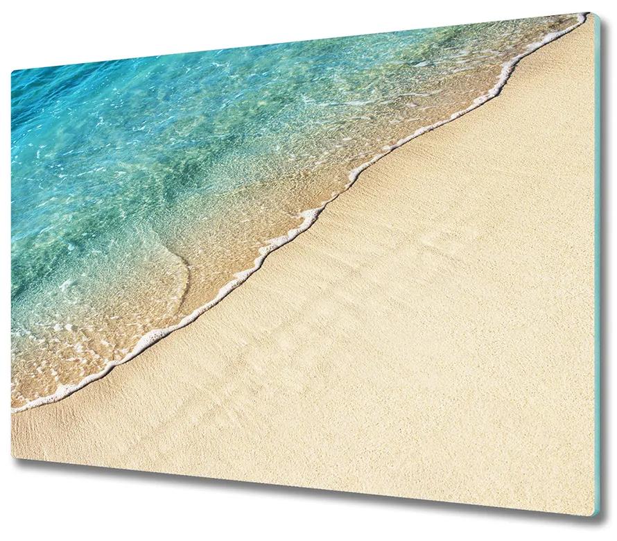 snijplank van glas Golf op het strand 60x52cm