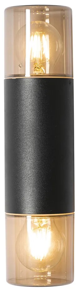Moderne buiten wandlamp zwart 2-lichts IP44 - Odense