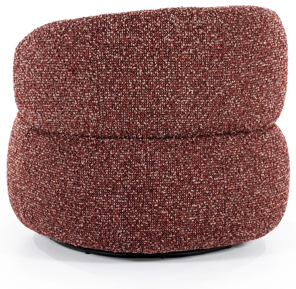 Eleonora Maeve Ronde Fauteuil Draaibaar Rood