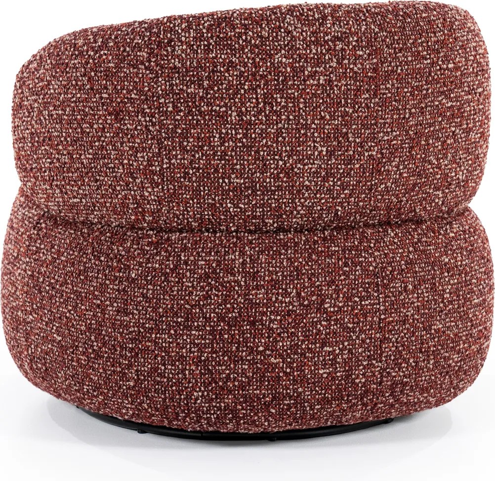 Ronde Fauteuil Draaibaar Rood