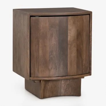 Set Van 2 Nachtkastjes 40x35 Cm In Atlanta Hout Donker Handvat Hout - Sklum
