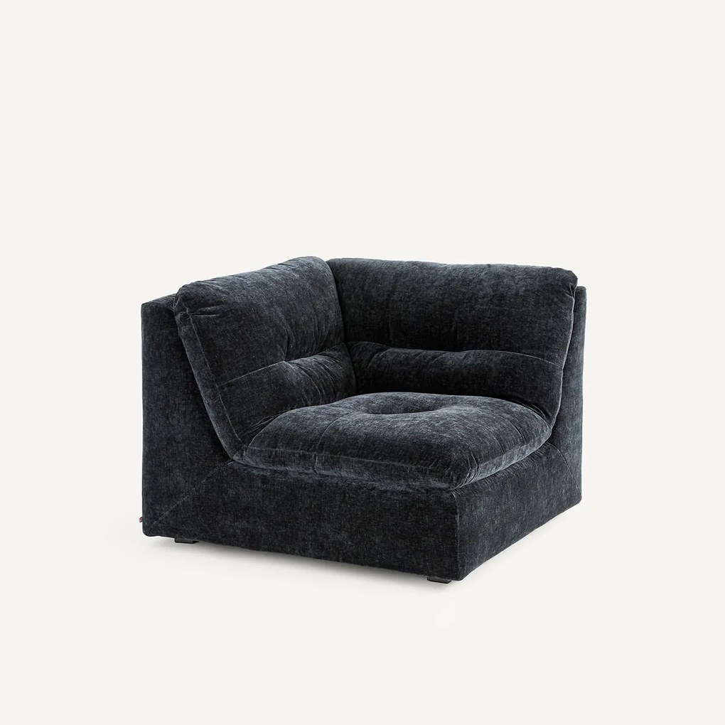 Modulaire 90° hoek in chenille fluweel, GIULIANO