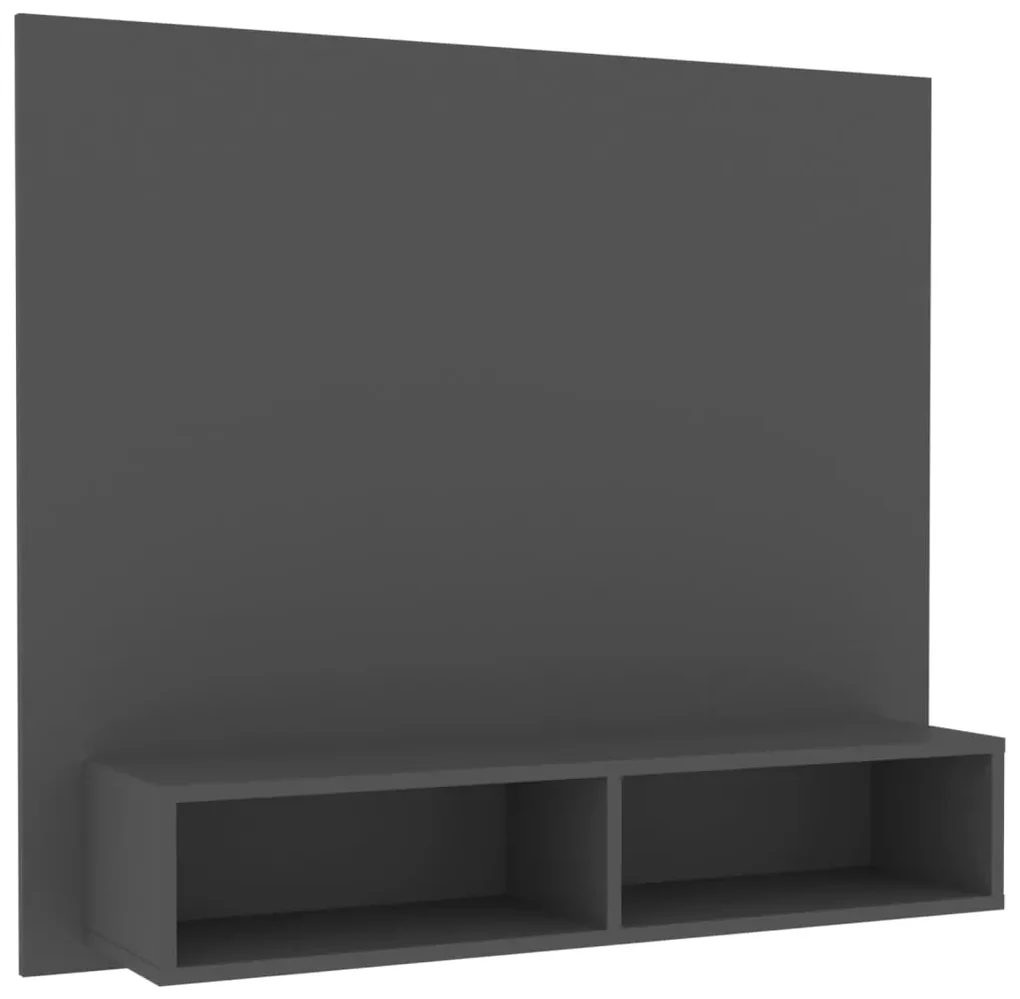 vidaXL Tv-wandmeubel 102x23,5x90 cm spaanplaat grijs