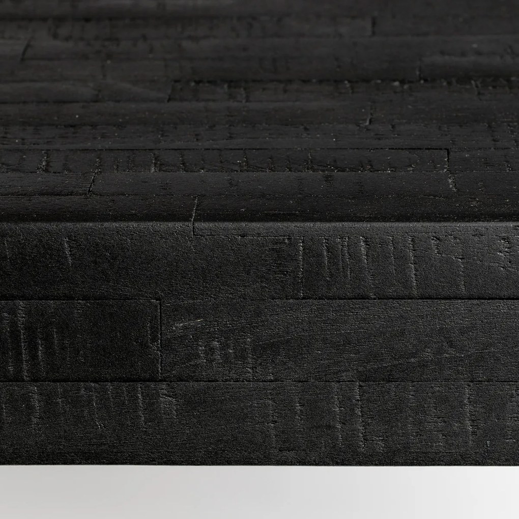 Lavis Suri Black Eettafel Van Gerecycled Teak Zwart 220 X 90 Cm - 220 X 100cm.