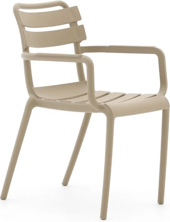 Dining tuinstoel | Forza  Vico | Kunststof | Taupe | Stapelbaar | Kees Smit Tuinmeubelen