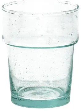 Stapelbaar glas, gerecycled glas, handgeblazen, 175 ml