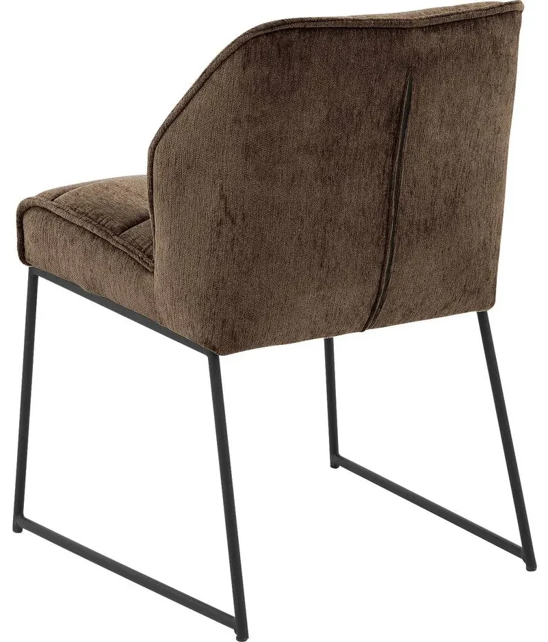 Goossens Eetkamerstoel Ronnie roze stof leuning, elegant chic