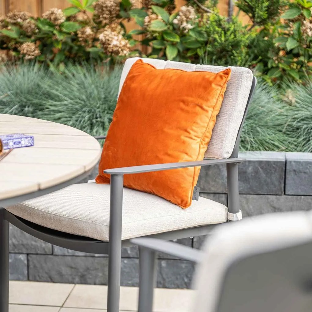 Garden Impressions Dane tuinset 6-delig - Tulli tuintafel Ø148x75 cm - light teak vironwood