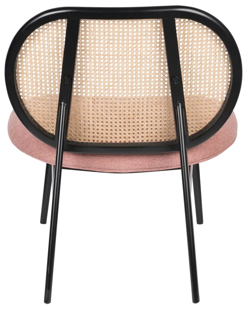 Zuiver Spike Webbing Roze Fauteuil Rotan Webbing