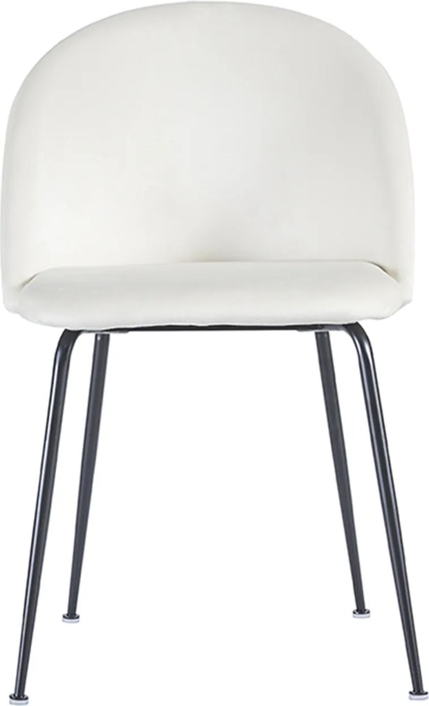 Set 4 Black Dalnia Fluwelen Stoelen