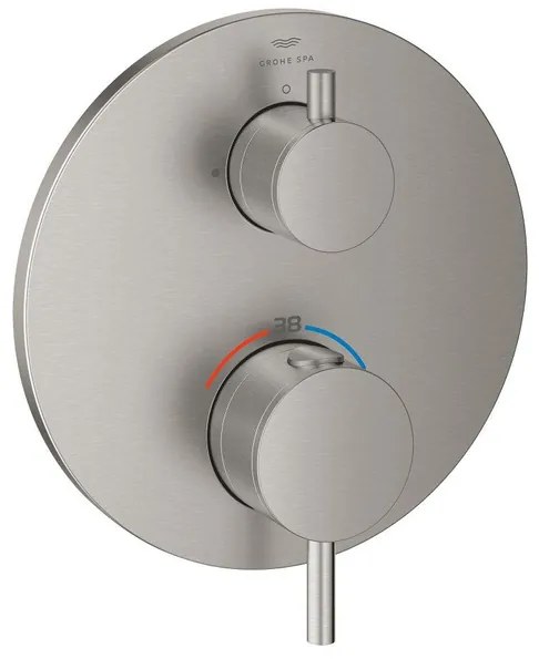 Grohe Atrio thermostatische afdekset z/omstel supersteel 24357DC0