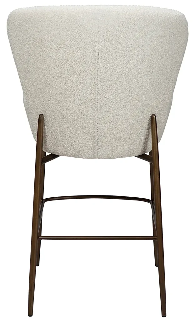 Dan-Form Orbit Boucle Barstoel Dove Lichtgrijs Met Hoge Rugleuning