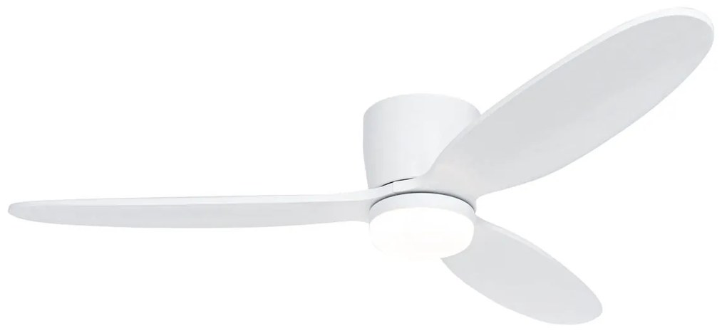 Smart Plafondventilator met lamp wit 132cm incl. LED dimbaar met afstandsbediening - Sofio Design rond Binnenverlichting Lamp