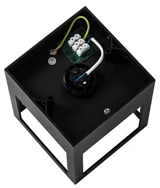 Moderne plafondlamp zwart kubus - Cela