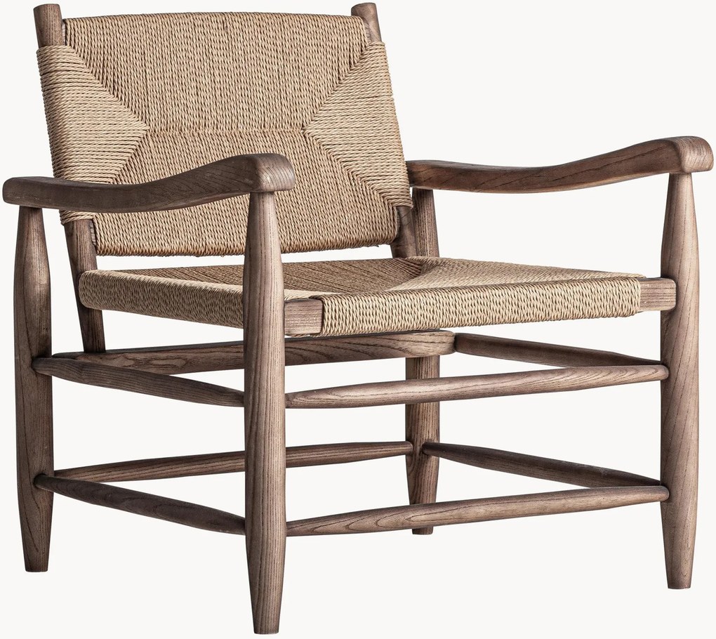 Armleunstoel Driedorf met rubberhouten frame