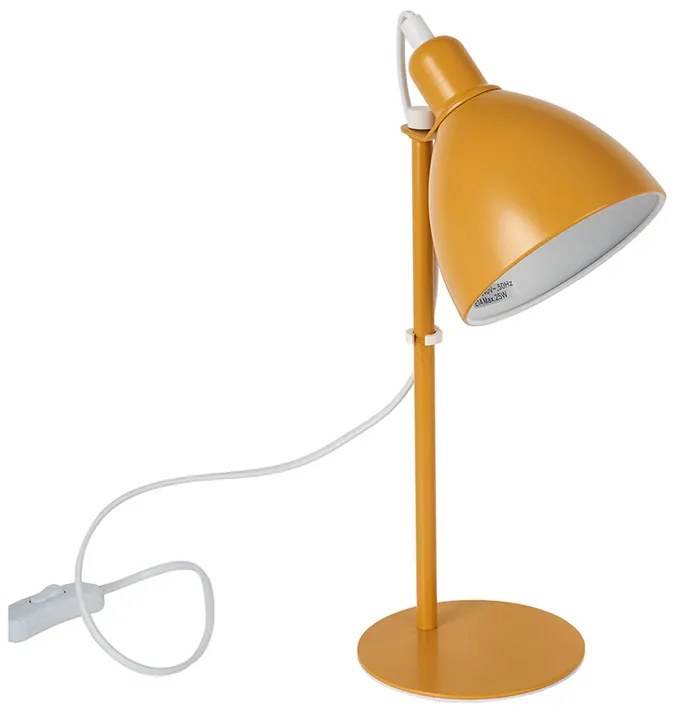 Bureaulamp - geel - Ø12,5x35 cm