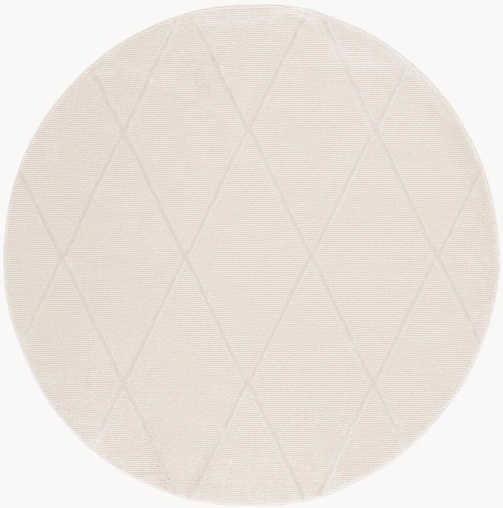 Rond handgeweven laagpolig vloerkleed Orla