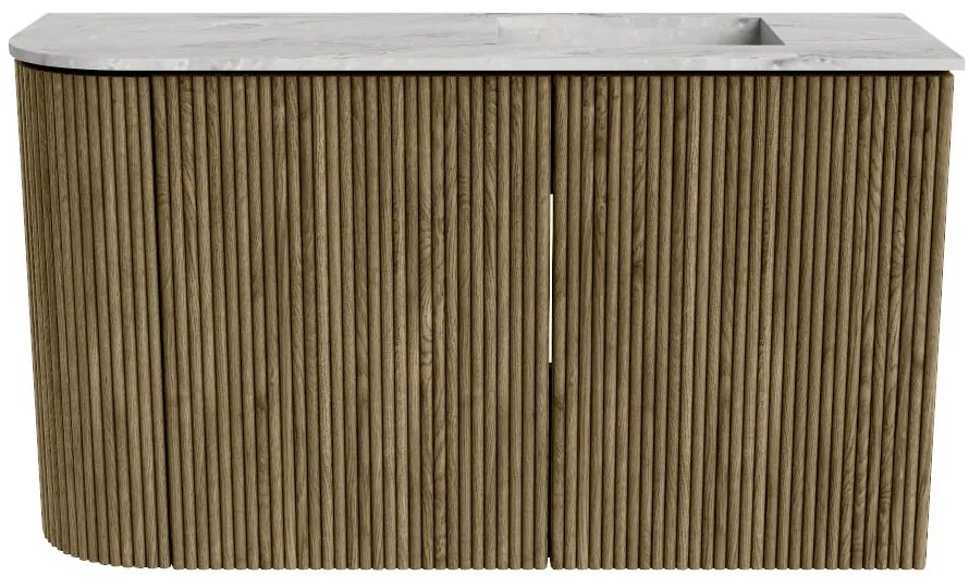 Mondiaz Joya DLux 70cm toiletmeubel ronding links dusk met wastafel faye rechts 1 kraangat glace