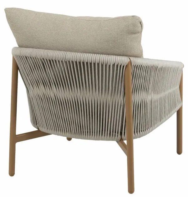 4 Seasons Outdoor Milos loungestoel amber Loungestoel taupe weerbestendig