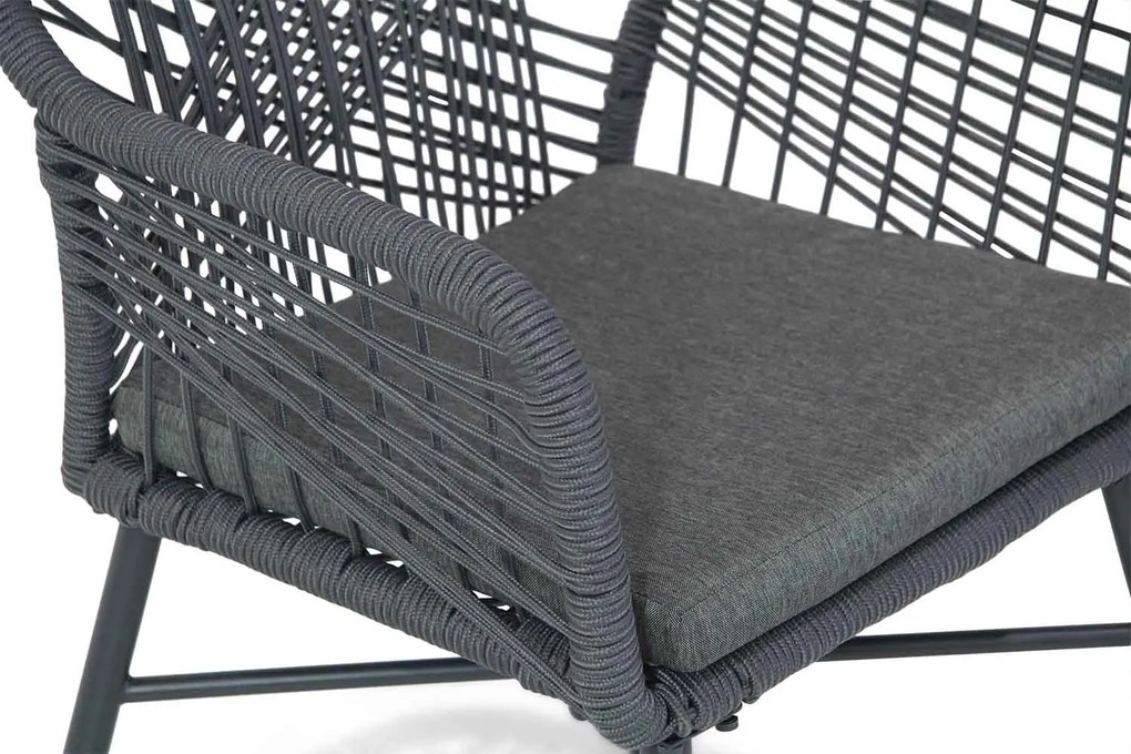 Tuinset 4 personen 180 cm Rope /Aluminium/teak Grijs Domani Furniture Foris/Matale