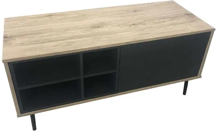 TV-meubel Cusino - antraciet/naturel - 45x97,5x39 cm - Leen Bakker