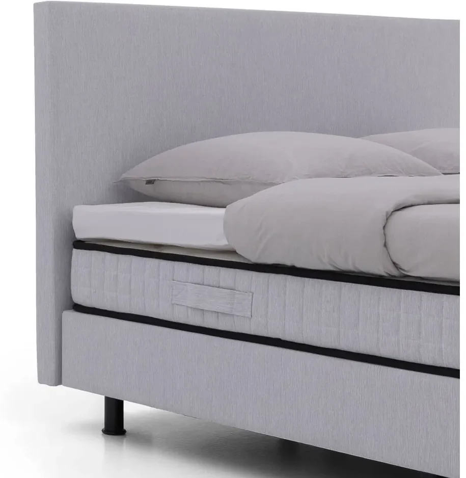 Goossens Basic Boxspring Compleet Finn, 160 x 200 cm box (= 2x 80cmx 200cm) 1x matras gestoffeerd pocketvering, 1x matrastopper gestoffeerd