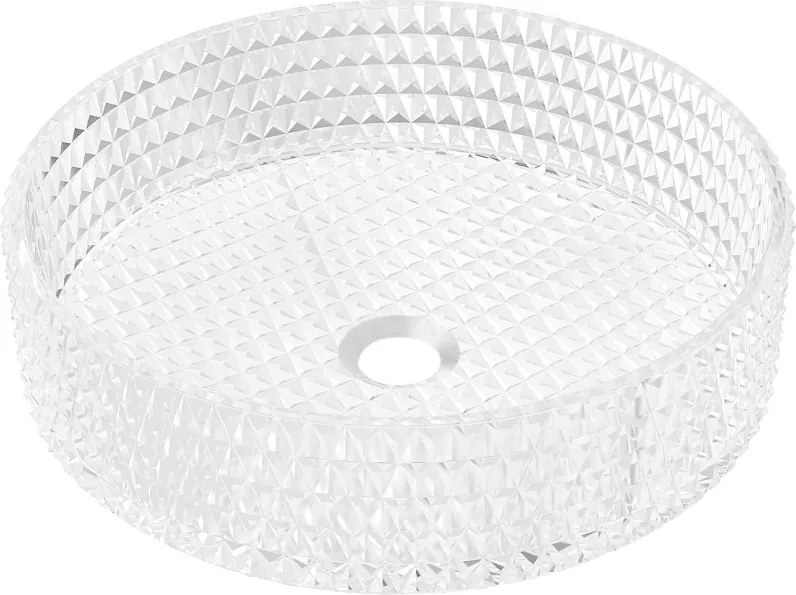 Mexen Aura glazen opbouw waskom 39 x 39 cm, transparant - 24013900