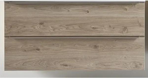 Royal Plaza Silana wastafelonderkast 120x45 2x lade m2 uitsp.rechts structure nature 24716